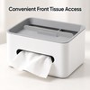 Multifunctional Tissue Box Holder – Plastic Desk Organizer with Remote