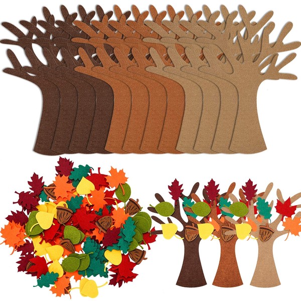 Whaline 192Pcs Fall Tree of Thanks Felt Craft Kit Autumn