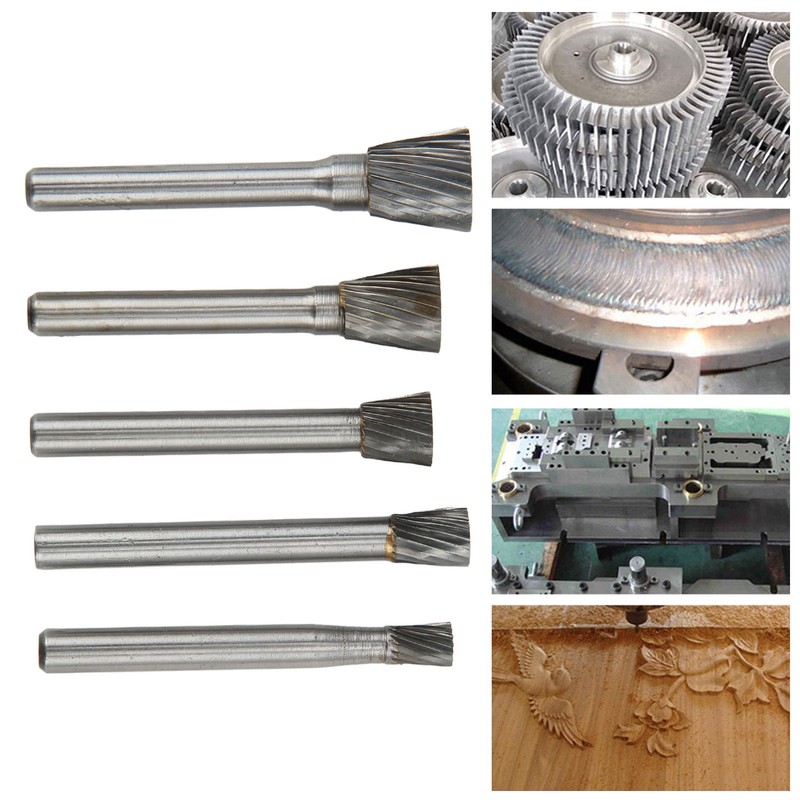 N Type Rotary Burr Set Single Cut 6mm Shank Carbide