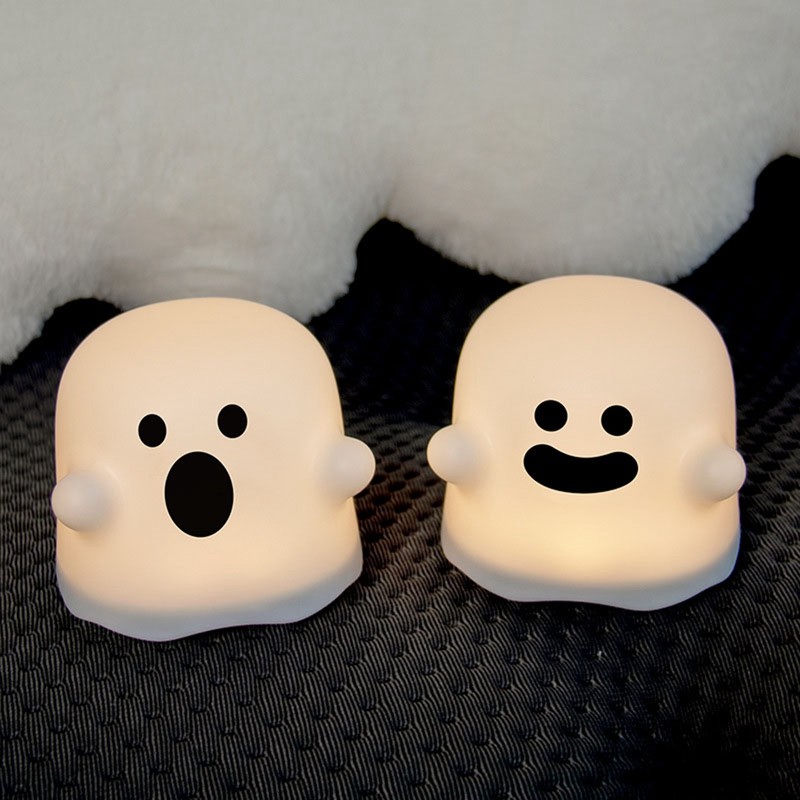 Cute Ghost Night Light Stepless Dimming USB Rechargeable Mini Kids
