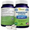 aSquared Nutrition Magnesium Citrate 833mg Supplement - 200 Capsules -