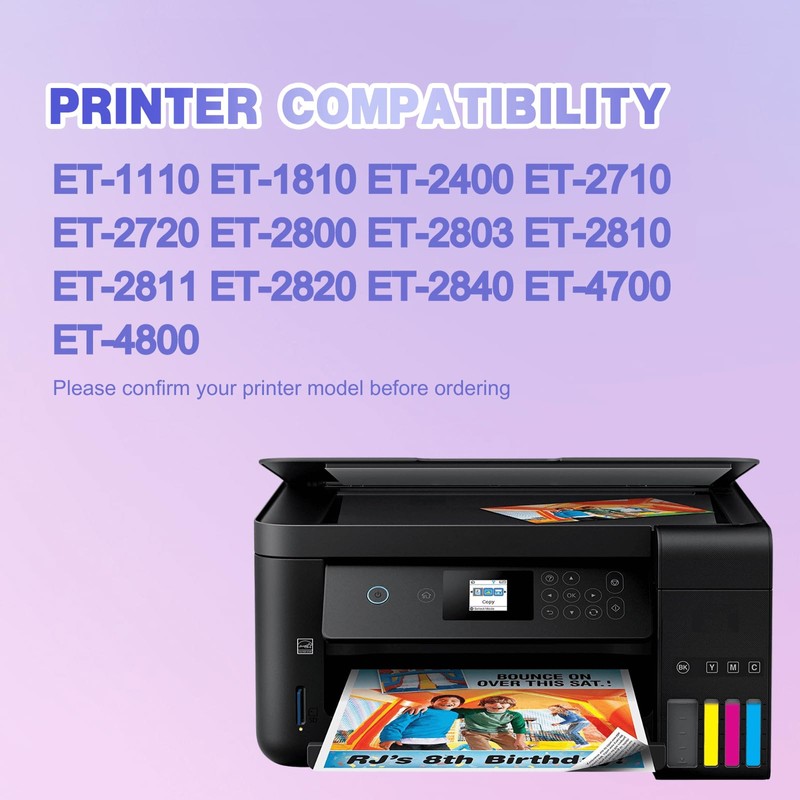 JoyPrinting Compatible Ink Replacement for Epson 522 Ink Refill Combo