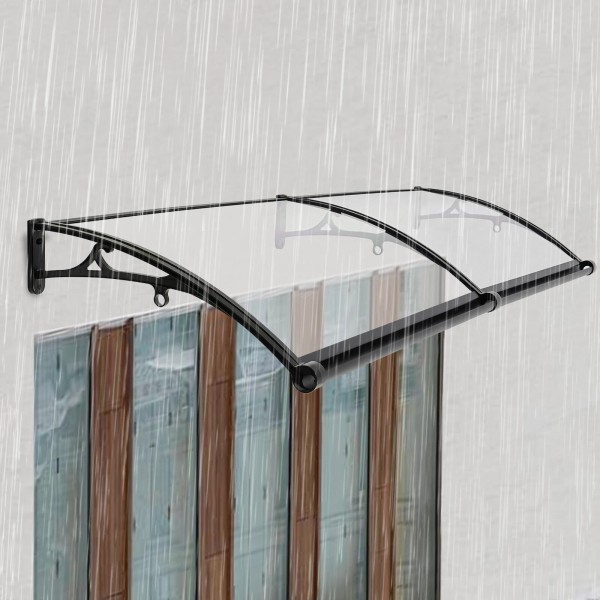 Unbranded 24"x80" Window Awning Door Canopy Rain Cover UV Protect