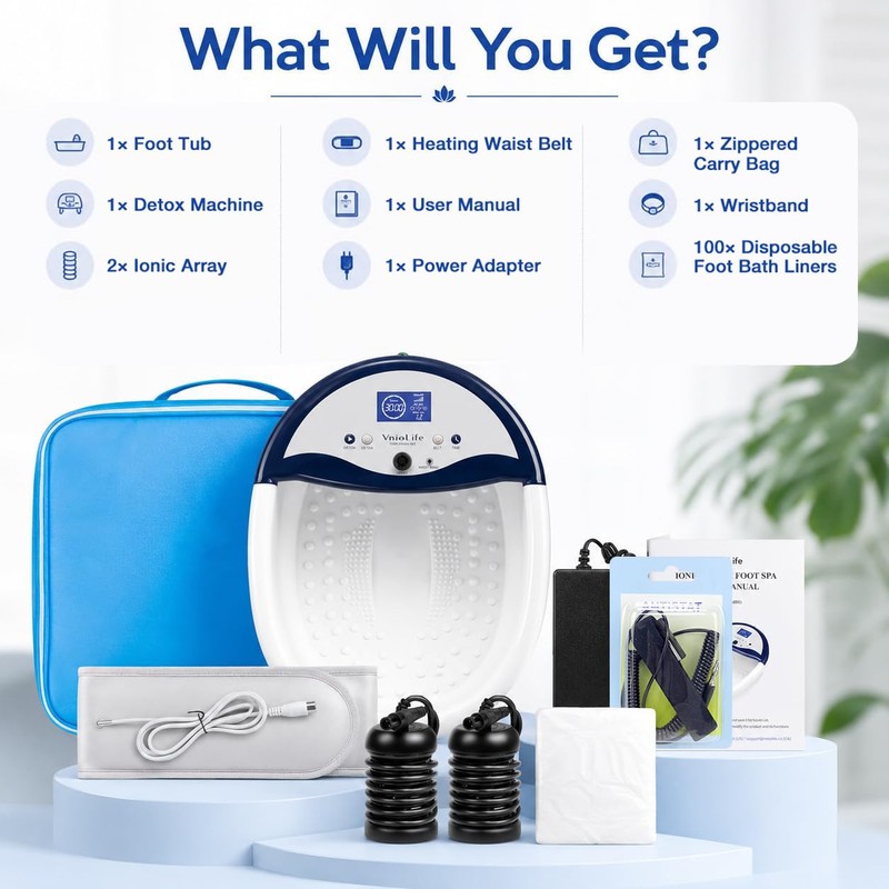 Ionic Foot Bath Detox Machine, Portable Ionic Detox Foot Spa