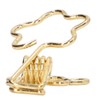 100pcs Binder Clips Gold Silver Flower Shape Metal Hollowed Long