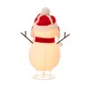 Everstar 28'' UL POP UP Fluffy Snowman Sculpture, Red