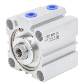 SDA40 Thin Air Cylinder Aluminum Alloy Double Action Compact Micro Pneumatic Cylinder 10/15/20mm(SDA40X15)