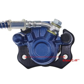 PRO BAT Rear Disc Brake Master Cylinder Caliper Assembly + 158mm/6.22'' Disc Brake Plate + Brake Pad for 50cc 90cc 110cc 125cc ATV Quad Coolster ATV Kids Four wheeler, Blue