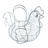 APOLLO THE HOUSEWARES BRAND Chr Basket Hen for Eggs, Multi-Colour,