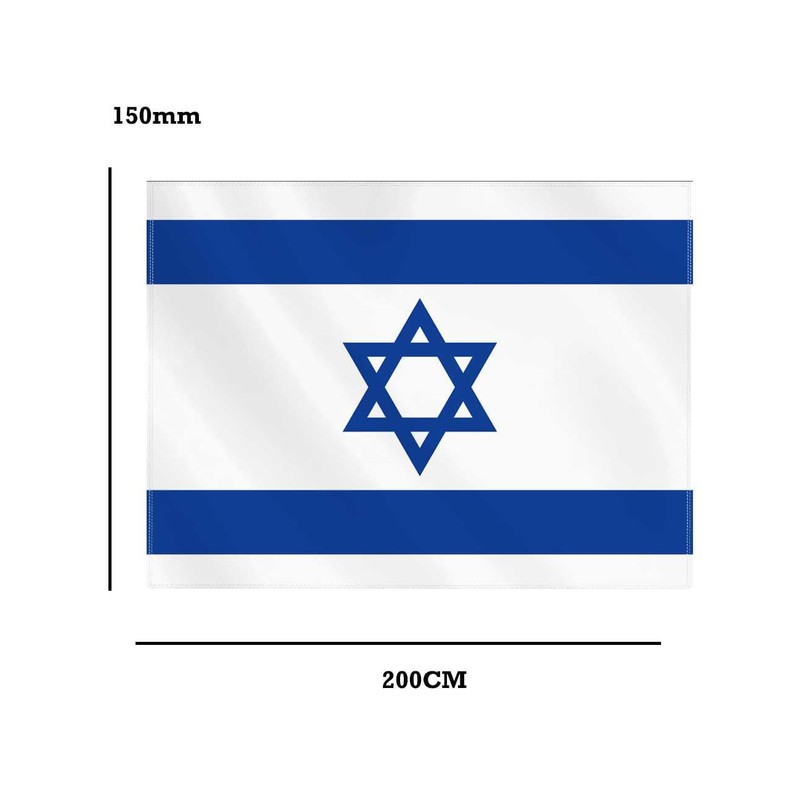 Petite Pine 60×82 Inch Rectangle Israel Flag Polyester Tablecloth,Large 5×6.8