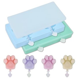 Popsicle Molds Set of 2, Homemade Silicone Popsicle Molds 4-cavity, BPA Free Ice Cream Molds Reusable, Easy Release Mini Ice Pop Molds(Green and Blue)