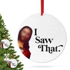 Funny Christmas Ornament 2024, I Saw That Jesus Ornament, Funny Christmas Ornament Gifts Exchange for Adults Coworkers Christians, Unique Jesus Ornaments for Hanging Christmas Tree Decoration