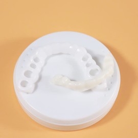 Itisyou Teeth Denture White Teeth Instant Denture Simple Temporary Teeth Instant Smile Top and Bottom Pair of Teeth