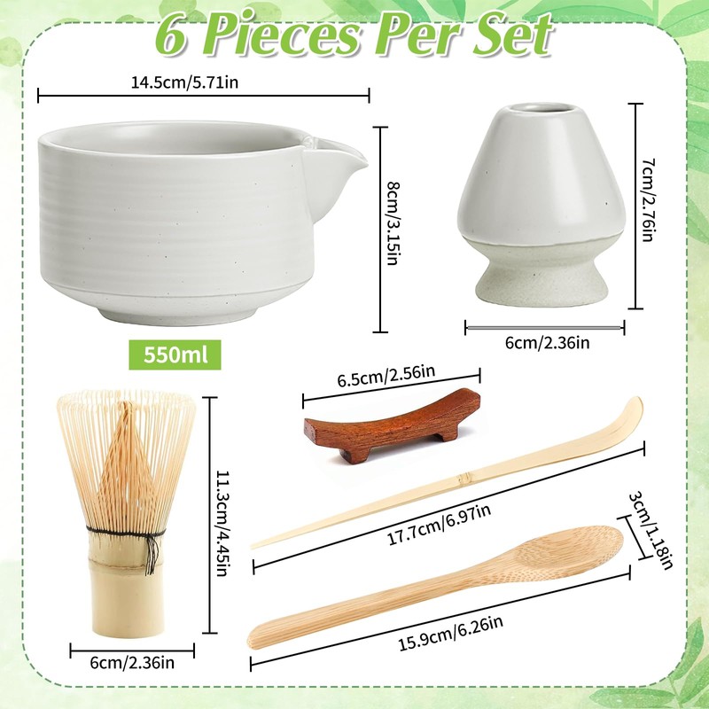 TAIHOBO Matcha Set, 5PCS Reusable Matcha Kit Includes Matcha Whisk