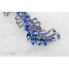 Faship Gorgeous Blue Crystal Flower Barrette Clip - Blue