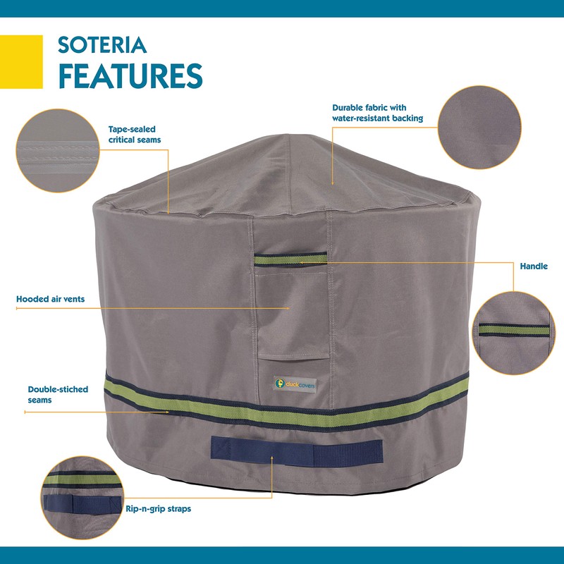 Duck Covers Soteria Waterproof 50 Inch Round Fire Pit Cover