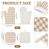 TWINKLEMON 4PCS Oven Mitts and Pot Holders Sets Heat Resistant