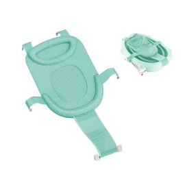 Baby Bath Net, Baby Bath Pad, Bath Insert Baby with Mesh Adjustable, Baby Bath Mat Non-Slip with Safety Belt, Baby Bath Net, Baby Bath Mat for Newborns, Toddlers (Green)