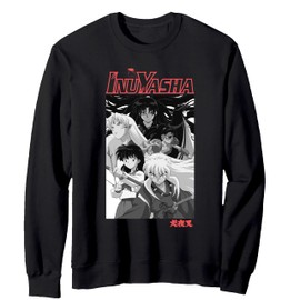 Isaac Morris Limited Inuyasha Characters Men's and Women's Long Sleeve Crewneck Sweatshirt (Black, Large)