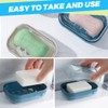 KOLZEMV Foamie Soap Box Travel Waterproof Soap Box with Drain