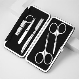 Men's Grooming Kit Nose Hair Scissors Beauty Scissors Eyebrow Trimming Tool Nail Clipper Set