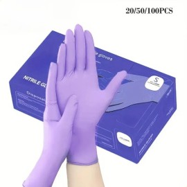 Guantes Desechables De Nitrilo Morados Sin Polvo