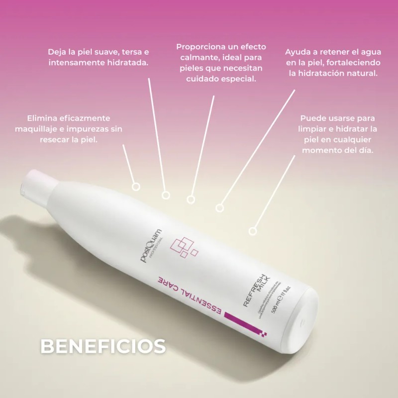 Leche Limpiadora Facial Postquam Piel Deshidratada 500ml. Seca O Deshidratada