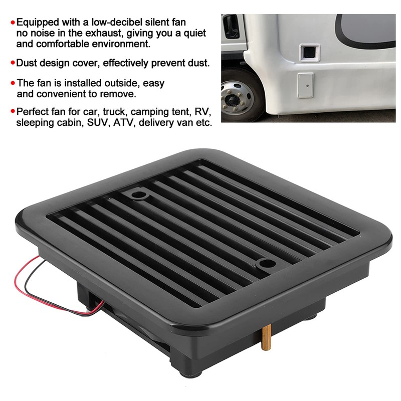 Air Ventilation Window RV Fan 12V Cooling Air Vent, 4W