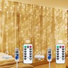 Brightown 2 Pack 300 LED Fairy Curtain Lights, 9.8ft x