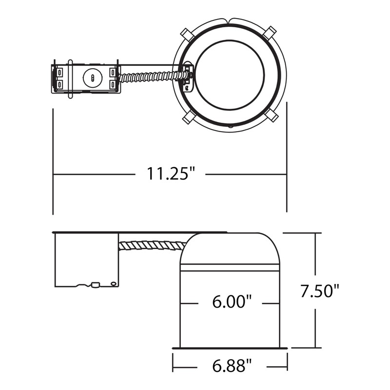 NICOR Lighting 6-inch Recessed Housing, Remodel, IC-Rated, Airtight (17003AR)