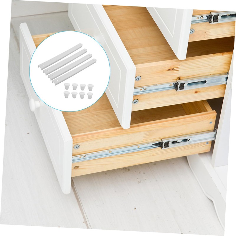 Operitacx 2 Sets Slide Tracks Smooth Glide Drawer Guide Rails