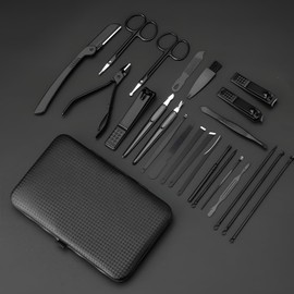 Manicure Set, Manicure Pedicure Set, Nail Clippers, 24-Piece Professional Nail Clippers Set, Stainless Steel Nail Set Tools, Portable Manicure Pedicure Set, with PU Leather Bag, for Travel and Home