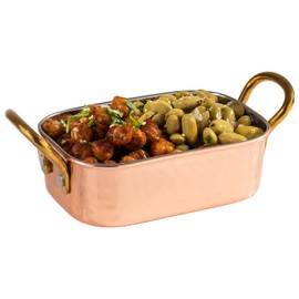 APS Mumbai 40735 Mini Serving Pan, Stainless Steel, Copper Look, 12.5 x 8.5 x 4.0 cm, 0.25 Litres