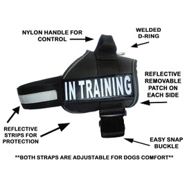 Doggie Stylz in Training Service Dog Harness with Removable Saddle Bag Backpack Pack Carrier Traveling Carrying Bag. 2 Removable in Training Patches. Please Measure Dog Before Ordering. Made