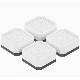 Washing Machine, Raised Bottom, Anti-Vibration Rubber, Washing Machine Rest Stand, Anti-Vibration Rubber, Height Adjustable, Double Layer 4 Pieces, Load Capacity: Approx. 1102.3 lbs (500 kg),