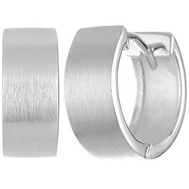 Vinani CMB Women's Earrings 925 Silver Folding Hoop Earrings Round Matte 925 Sterling Silver Earring Set for Women, Sterling Silver, plain