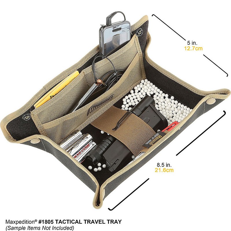 Maxpedition Gear Tactical Travel Tray, Black, size