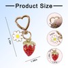 U+U Strawberry Keychain, Cute Bag Charms for Women and Girls,