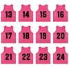 RE-HUO Set of 12 Numbered (13-24) Soccer Vests/Sport Pinnies/Training Bibs