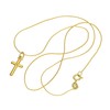 jewellerybox Small Gold Plated Sterling Silver Cross Necklace - 14