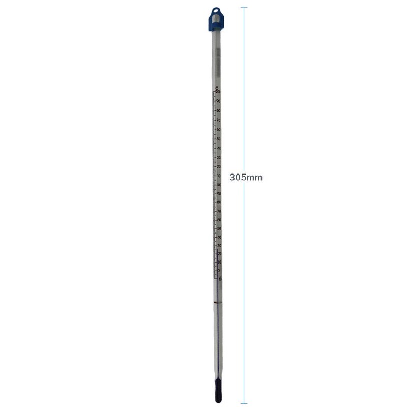 -10 to +200 Laboratory Thermometer 305mm With Blue Spirit Partial