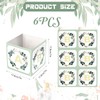 6Pcs Baby Shower Boxes Table Centerpieces Decoration, Green Baby Boy