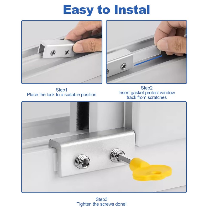 BLHLA 4 Sets Sliding Window Locks for Up and Down
