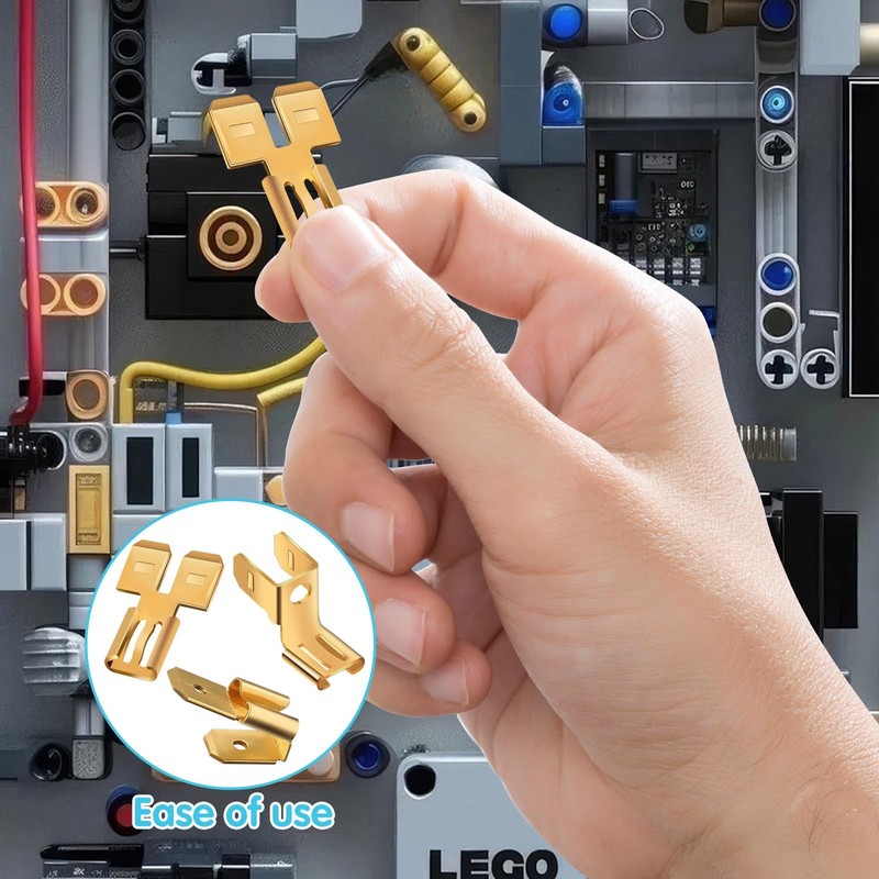 48Pcs Female Spade Connector, Double Spade Connector, Piggyback Spade Connector