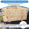 Stake Bed Latches Bracket Set, Straight Side Gate Latch for