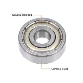 sourcing map 625ZZ Deep Groove Ball Bearing 5x16x5mm Double Shielded Chrome Steel Bearings 5-Pack