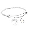 Tobestu 2.5 Inch Stainless Twist Wire Bangle Christ Gifts Encouragement