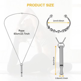 Aucuu Aucuu 1Pc Stress Relief Necklaces, Mindful Breathing Necklace, Anxiety Relief Necklace for Men Women Meditation Anxiety Relief