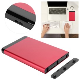 Portable Hard Disk Box USB3.0 Mobile Hard Disk Box Aluminum Alloy Disk Box 2.5in SSD/ SATA Aluminum Alloy Enclosure 8TB for Outdoor Working Laptop Accessories Computer(red)