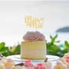 1 decoración para tarta de Miss to Mrs con purpurina